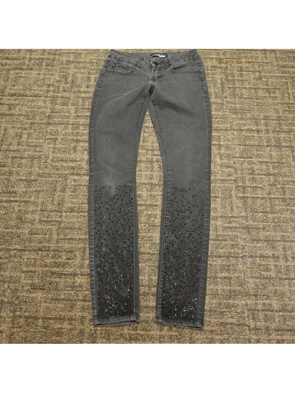 Black skinnies with rhinestones